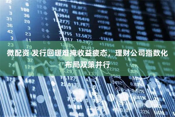 微配资 发行回暖难掩收益疲态,理财公司指数化布局双策并行
