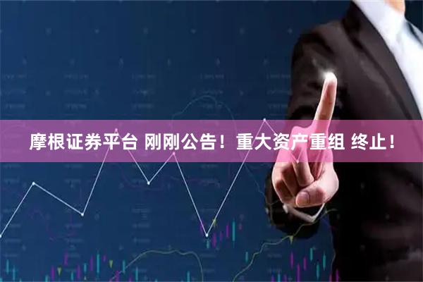 摩根证券平台 刚刚公告！重大资产重组 终止！